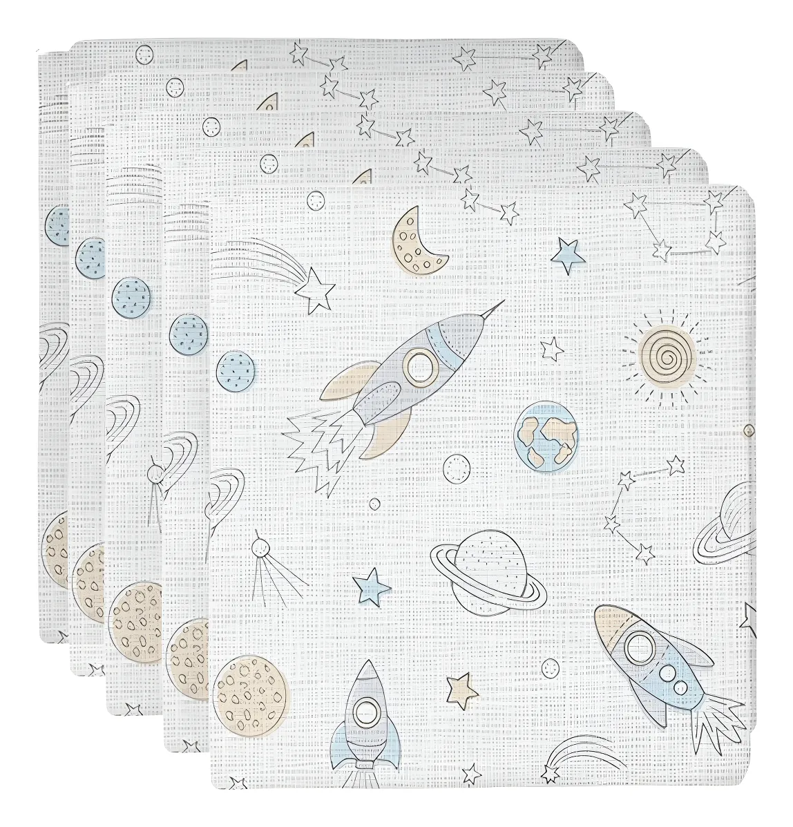 Enxoval 15 Fraldas Pano BB 60x60cm Estampa Coisas Para Bebê