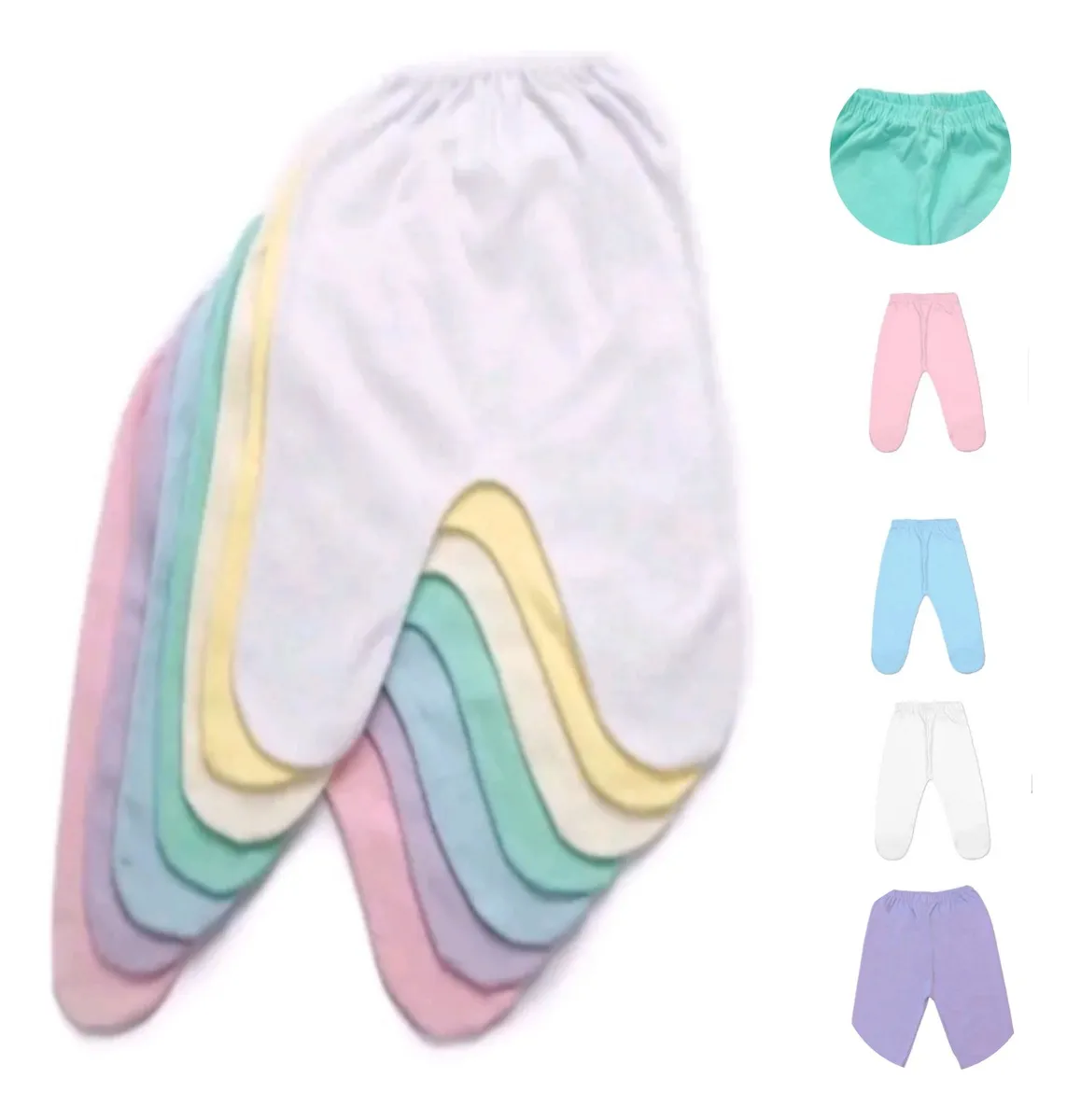 Kit Com 6 Mijões Com Pé Menina E Menino Malha 100% Algodão